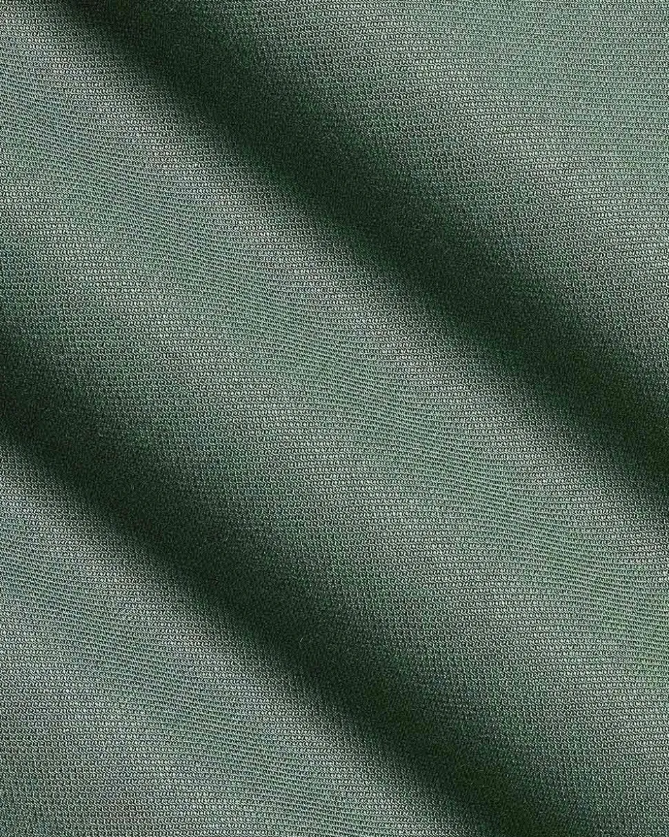 Short-Sleeve Slim-Fit Knit-Like Dress Shirt