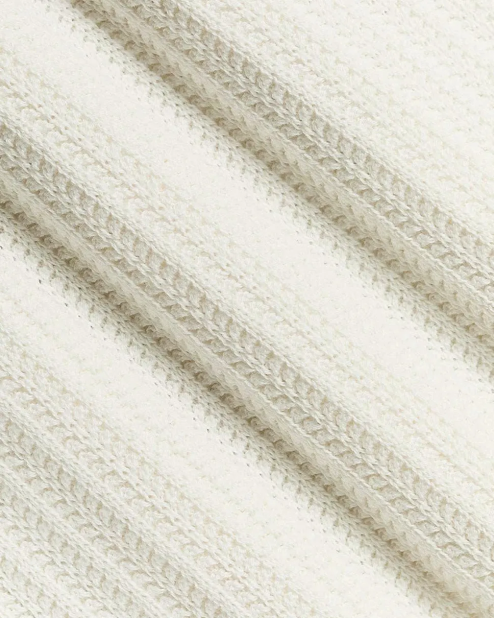 Short-Sleeve Textured Polo Sweater