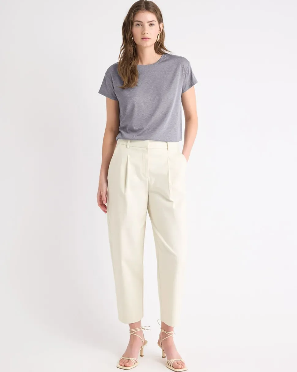 Silk-Blend Boxy Knit Top