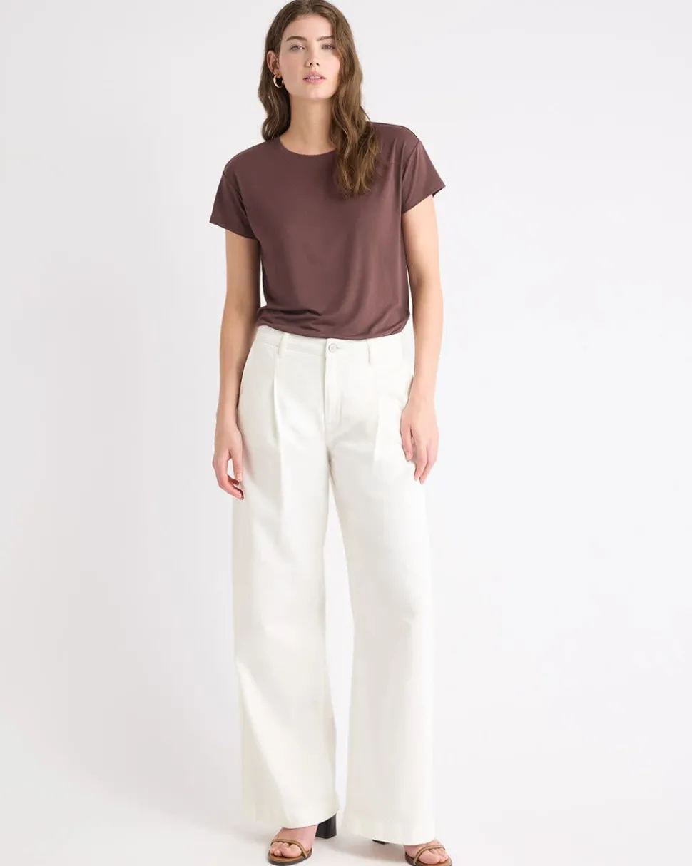 Silk-Blend Boxy Knit Top