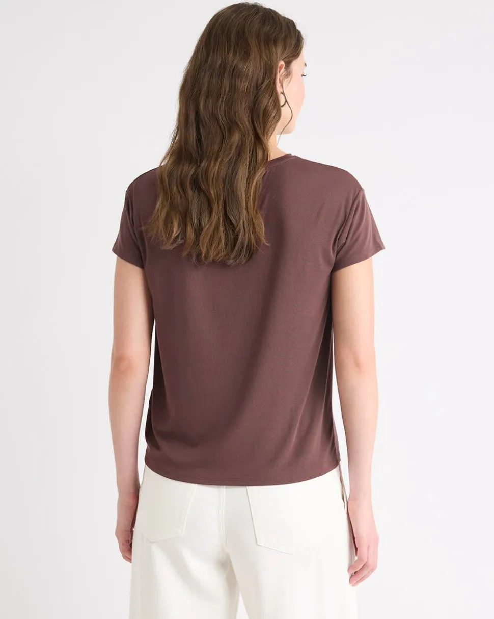 Silk-Blend Boxy Knit Top