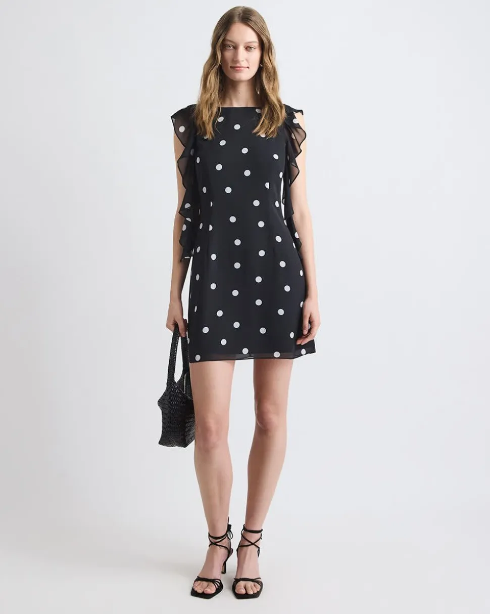 Sleeveless A-Line Cocktail Dress with Ruffles