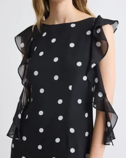 Sleeveless A-Line Cocktail Dress with Ruffles