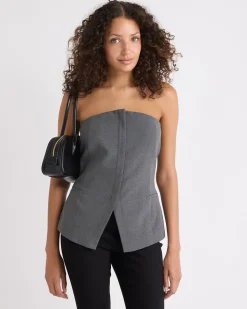 Sleeveless Bustier Blouse