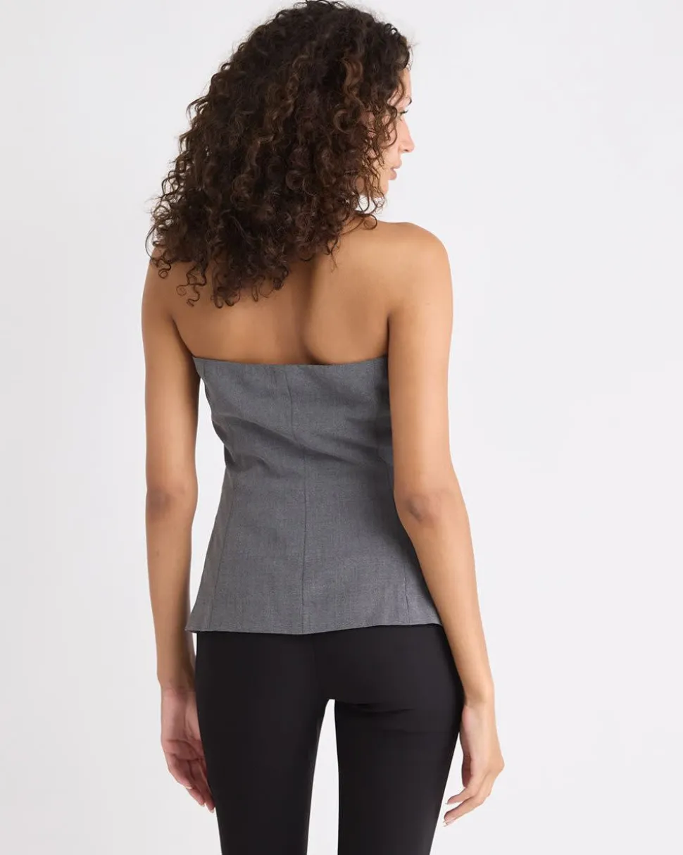 Sleeveless Bustier Blouse