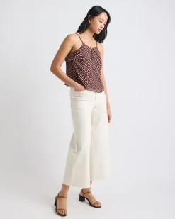 Sleeveless Crew-Neck Chiffon Blouse