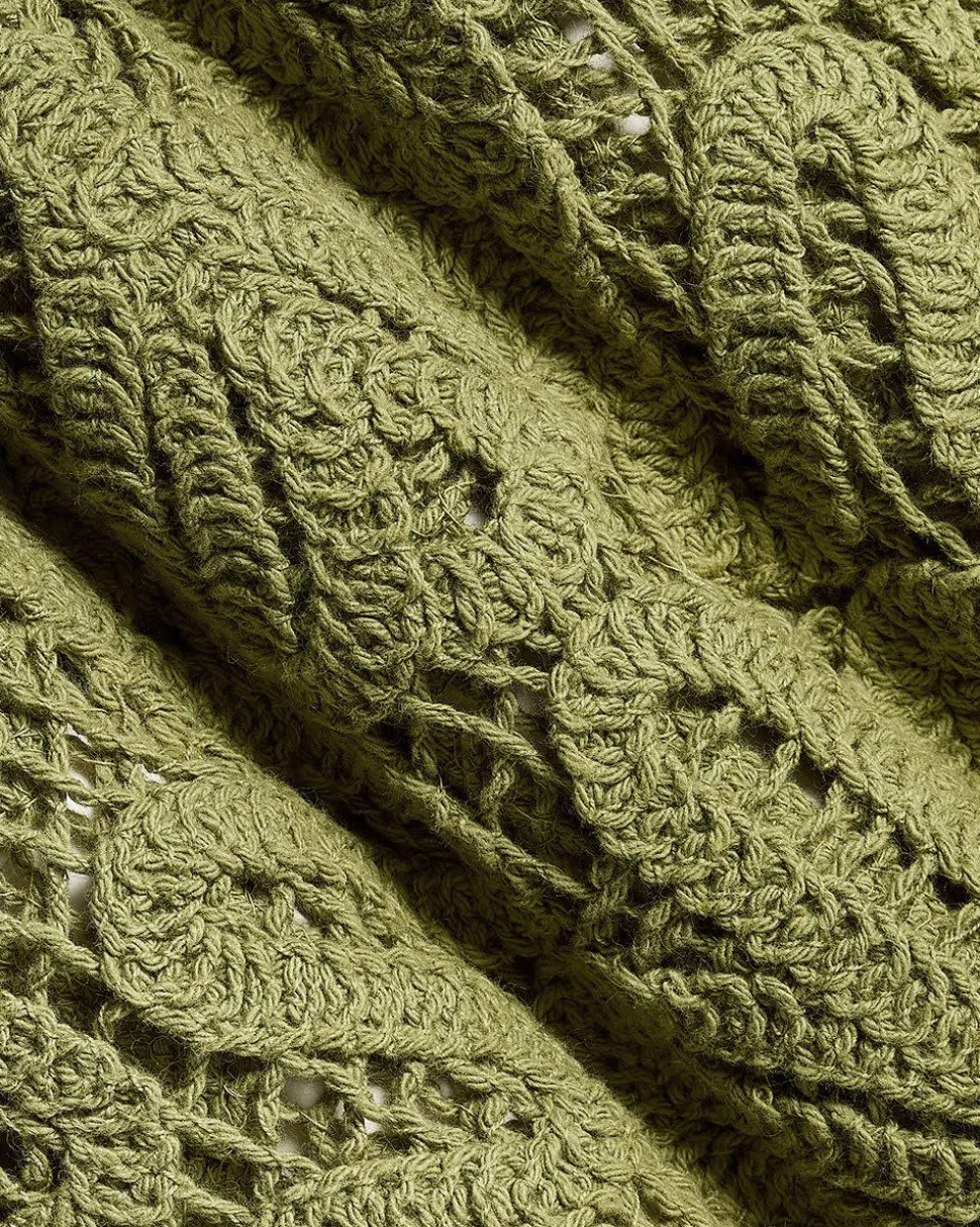 Sleeveless Crew-Neck Crochet Top
