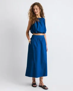 Sleeveless Cropped Bubble Blouse