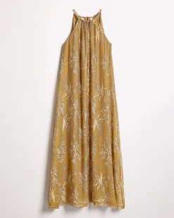 Sleeveless Halter-Neck Maxi Dress