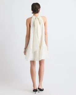 Sleeveless Halter-Neck Straight Cocktail Dress