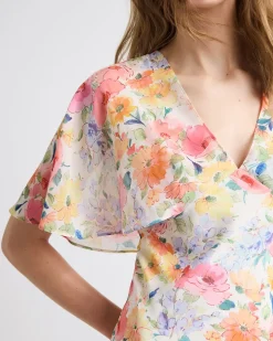 Sleeveless Midi Cocktail Dress with Cape