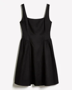 Sleeveless Mini Cocktail Dress with Square Neckline