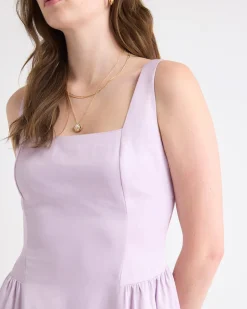 Sleeveless Mini Cocktail Dress with Square Neckline
