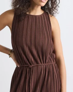 Sleeveless Pleated Maxi Dress