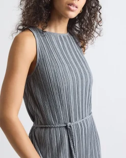 Sleeveless Pleated Maxi Dress