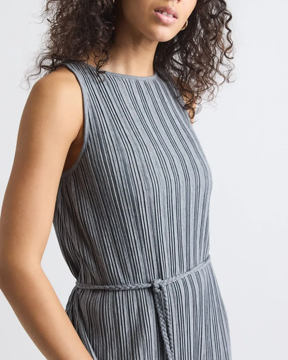 Sleeveless Pleated Maxi Dress