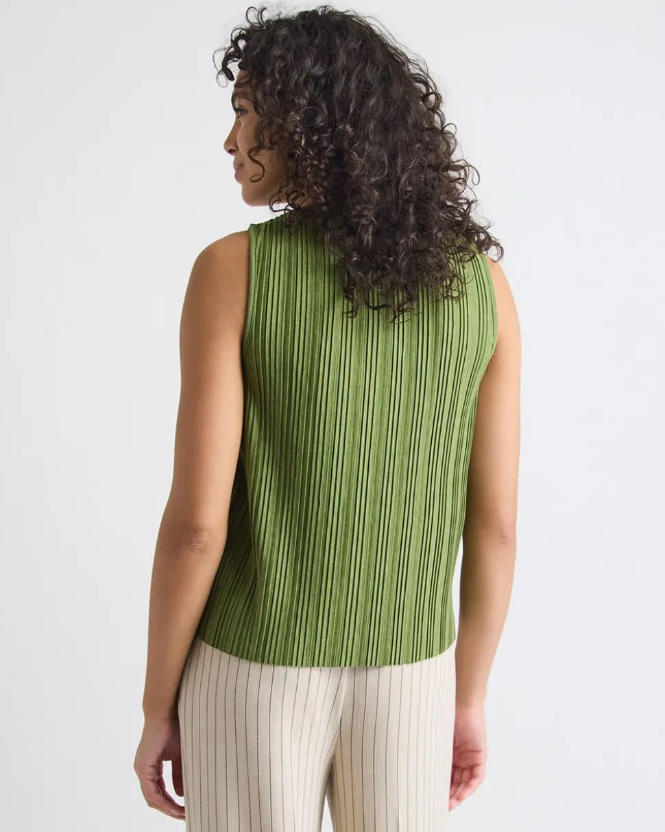 Sleeveless Pleated Top