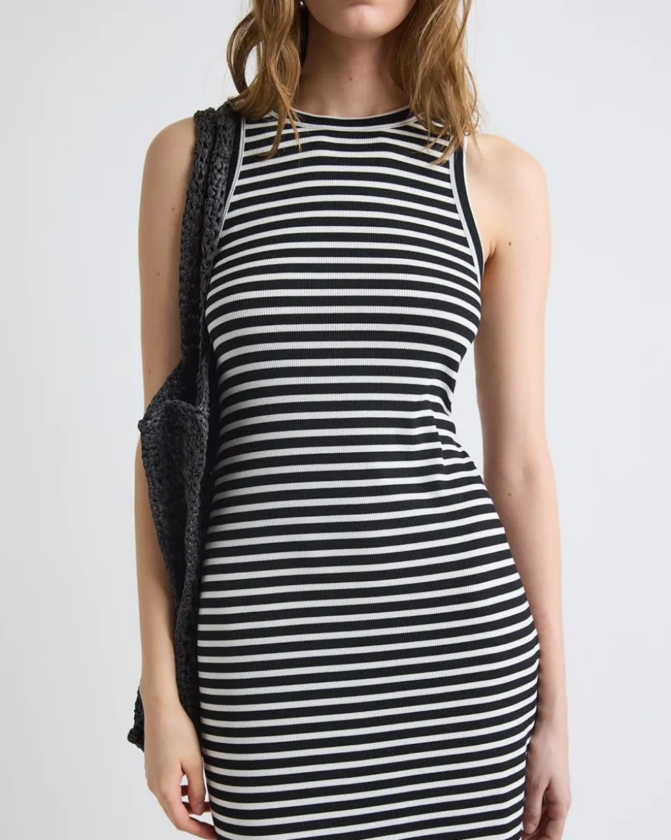 Sleeveless Ribbed Midi Dress
