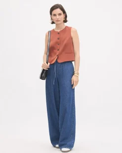 Sleeveless Satin Vest