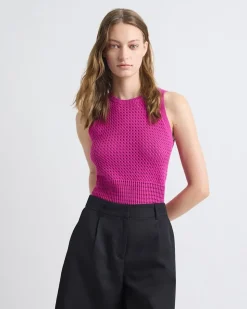 Sleeveless Short Crochet Sweater