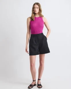 Sleeveless Short Crochet Sweater