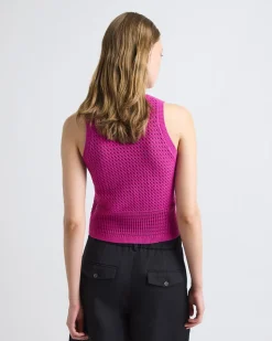 Sleeveless Short Crochet Sweater