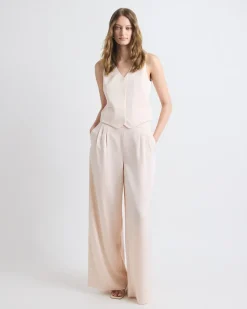 Sleeveless Short Satin Vest