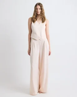 Sleeveless Short Satin Vest