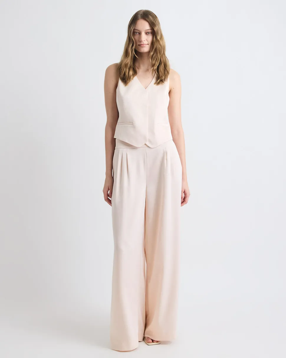 Sleeveless Short Satin Vest