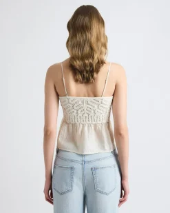 Sleeveless Square-Neck Crochet Top