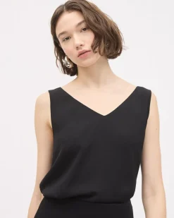 Sleeveless V-Neck Blouse