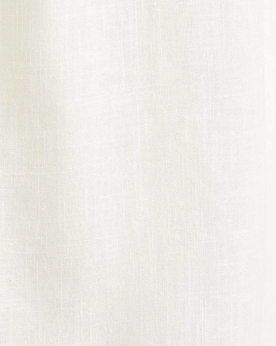 Sleeveless V-Neck Linen-Blend Blouse