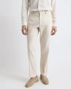 Slim Fit Stretch Linen Suit Pant