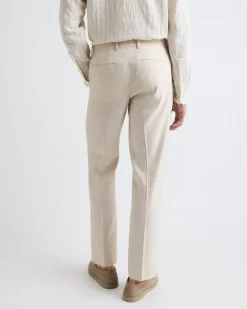 Slim Fit Stretch Linen Suit Pant