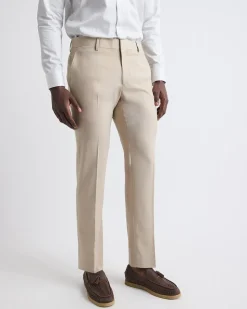 Slim-Fit Beige Suit Pant