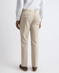 Slim-Fit Beige Suit Pant