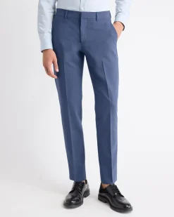 Slim-Fit Blue Wool-Blend Suit Pant