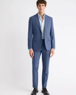 Slim-Fit Blue Wool-Blend Suit Blazer
