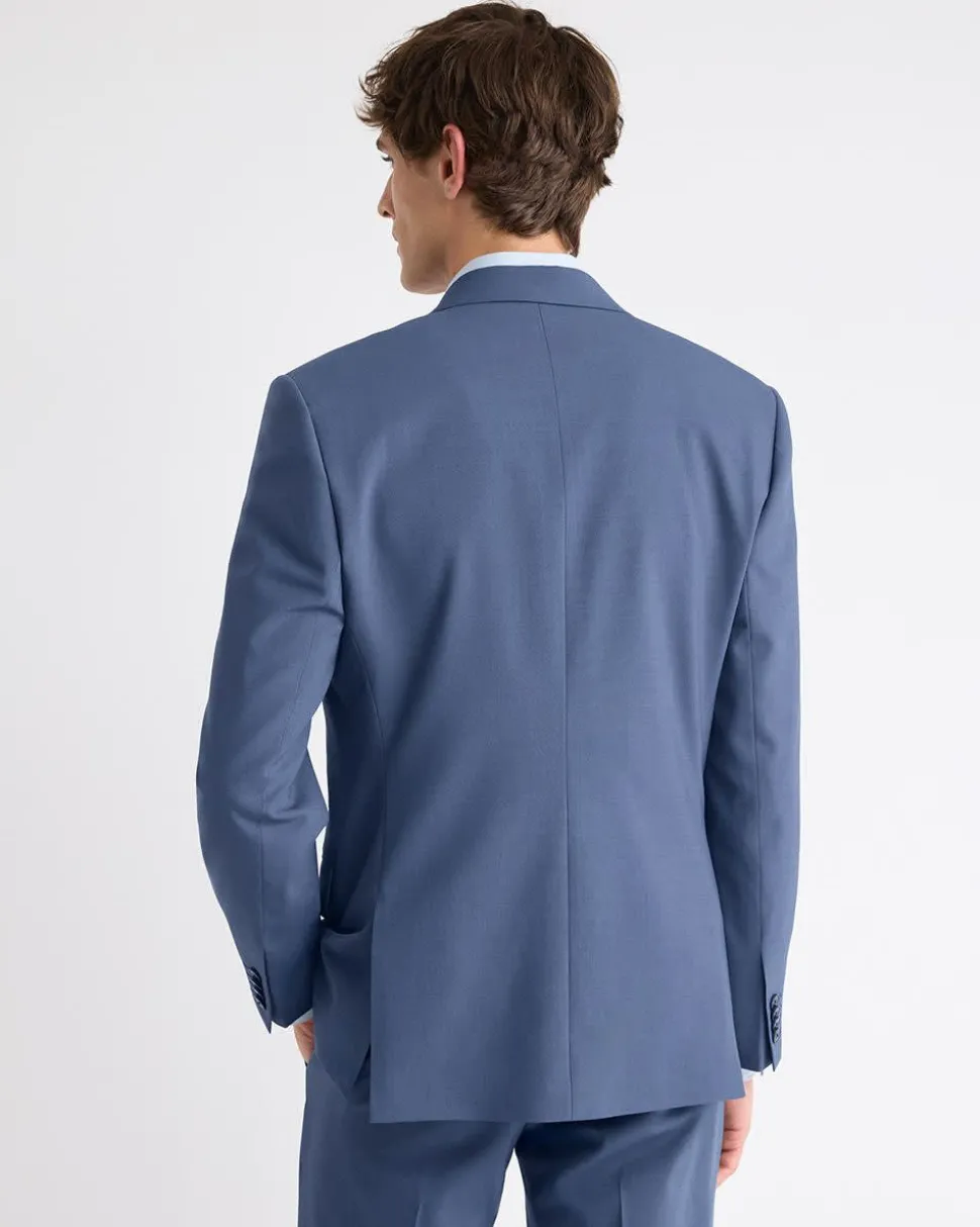 Slim-Fit Blue Wool-Blend Suit Blazer