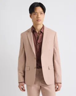 Slim-Fit Blush Pink Suit Blazer
