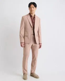 Slim-Fit Blush Pink Suit Blazer