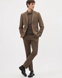 Slim-Fit Bronze Suit Blazer