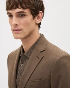Slim-Fit Bronze Suit Blazer