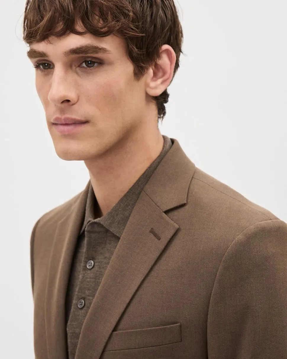 Slim-Fit Bronze Suit Blazer