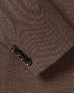 Slim-Fit Brown Suit Blazer