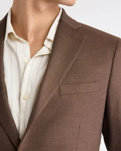 Slim-Fit Brown Suit Blazer