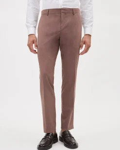 Slim-Fit Burgundy Suit Pant