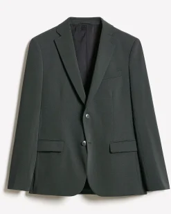 Slim-Fit Dark Green Suit Blazer