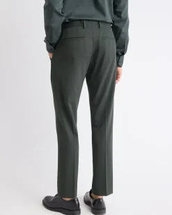 Slim-Fit Dark Green Suit Pant