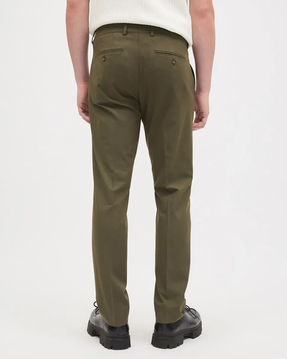 Slim-Fit Dark Olive Suit Pant